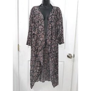 LuLaRoe Cardigan, a lightweight, 3/4 sleeve kimono-style pleated duster
